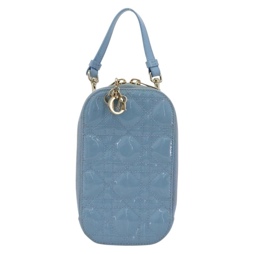 Dior Cannage Phone Case Shoulder Bag Blue